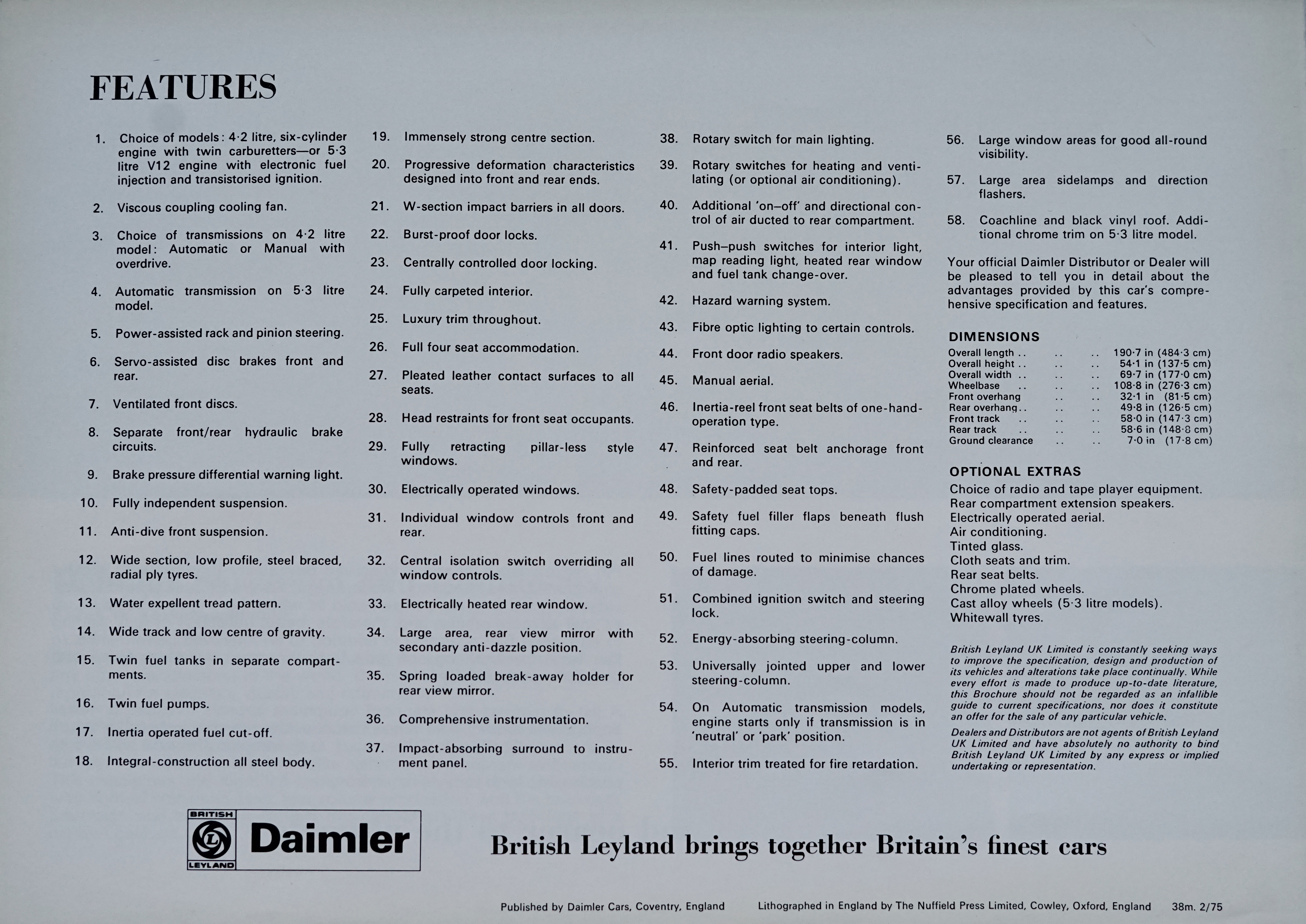 1975 Daimler 4 page 2